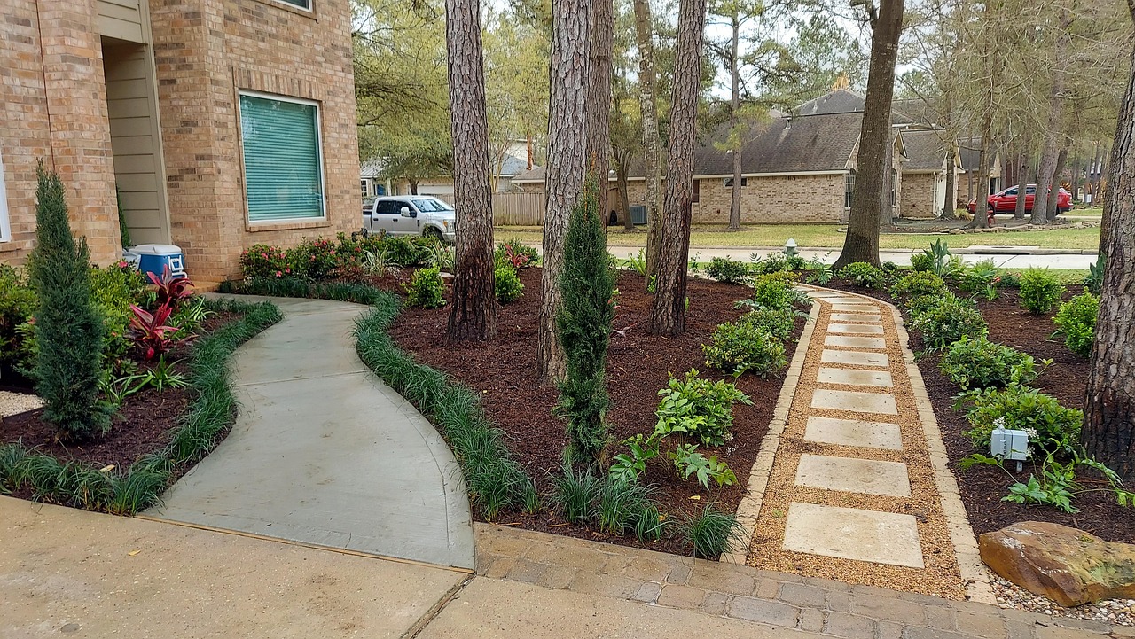 Freshly mowed lawn