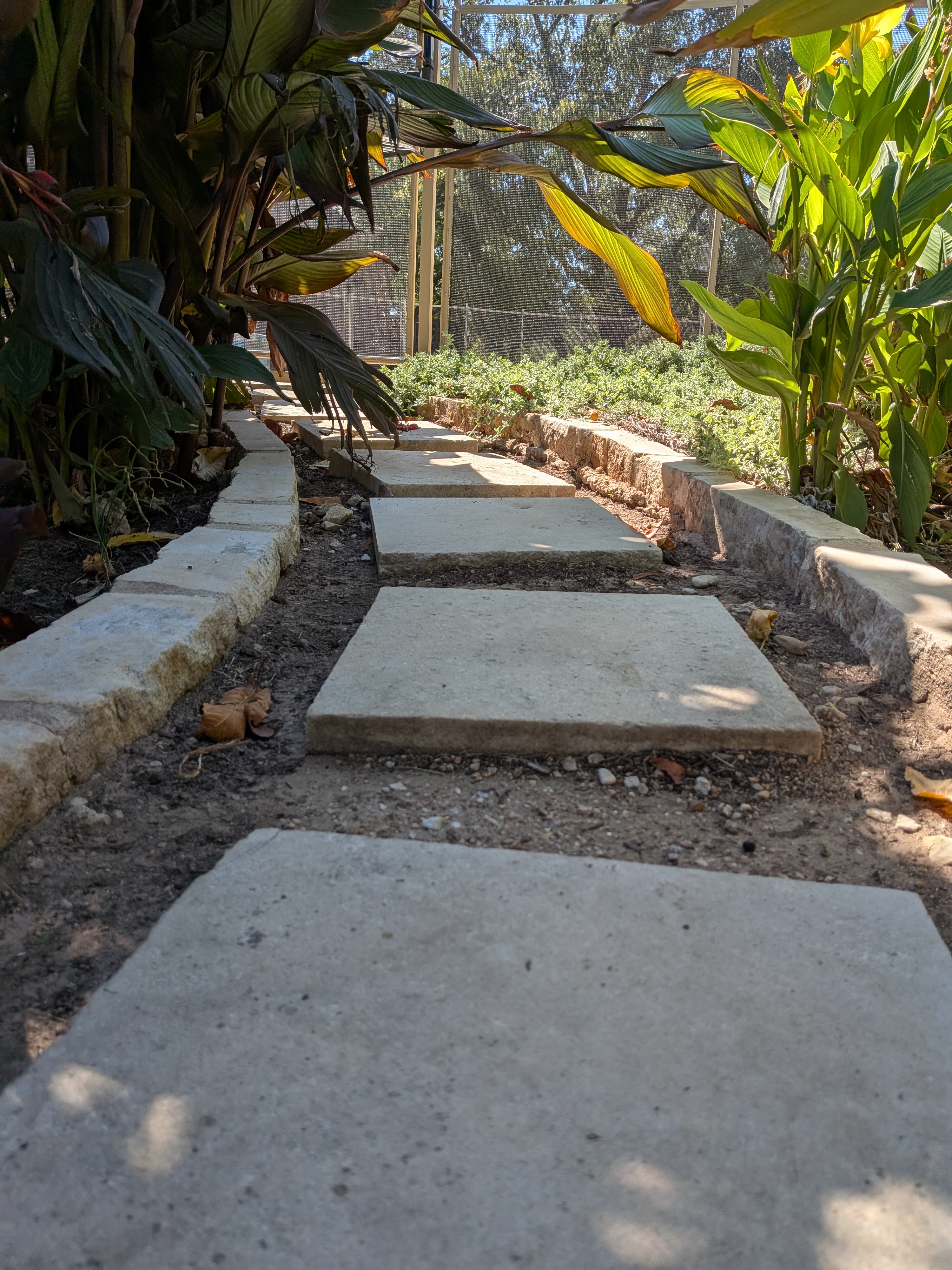 Stone walkway installation in Westlake Hills by Westlake Yard